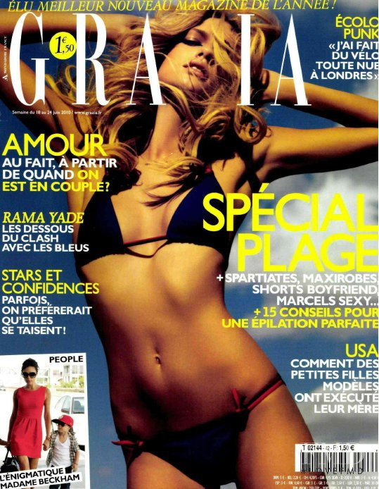 Katsia Domankova featured on the Grazia Italy cover from June 2010