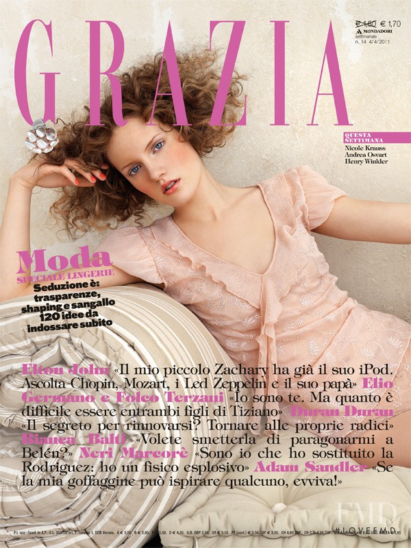  featured on the Grazia Italy cover from April 2011