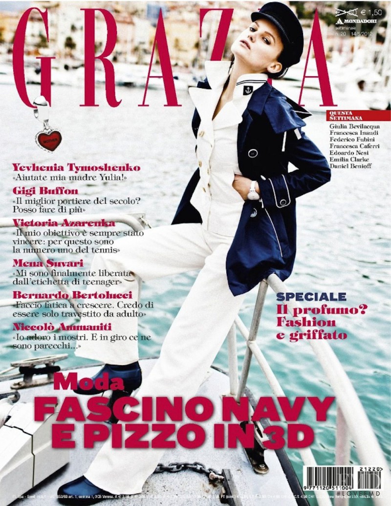 Anna Lundgaard featured on the Grazia Italy cover from May 2012