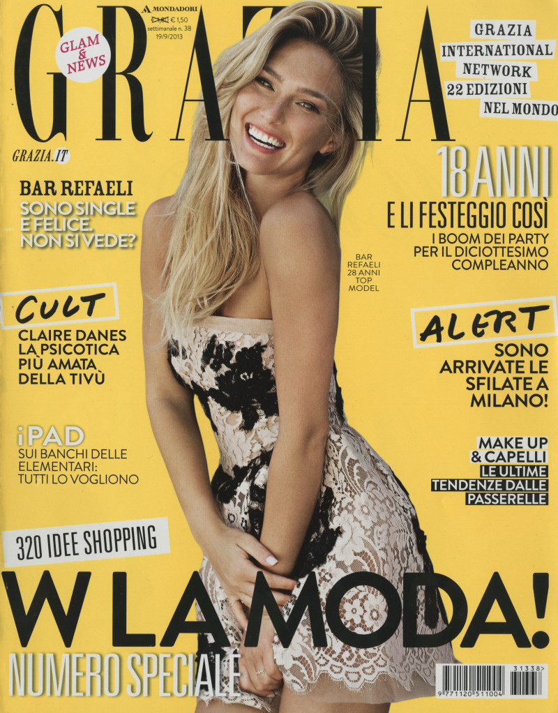 Bar Refaeli featured on the Grazia Italy cover from September 2013