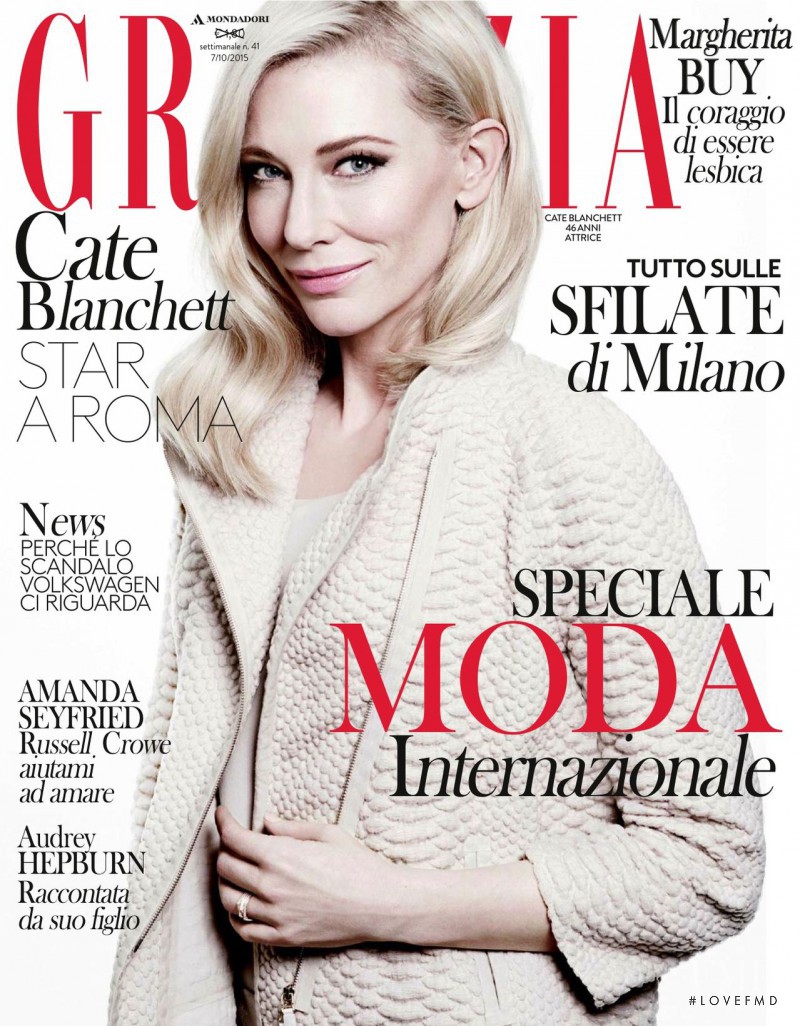 Cate Blanchett featured on the Grazia Italy cover from October 2015