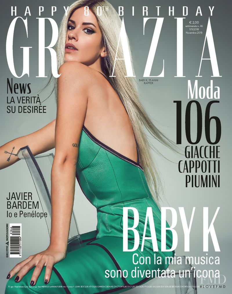  featured on the Grazia Italy cover from November 2018