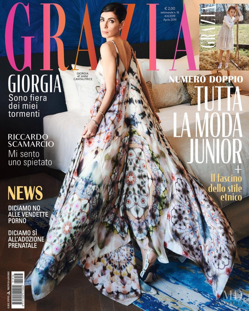 Giorgia Todrani featured on the Grazia Italy cover from April 2019