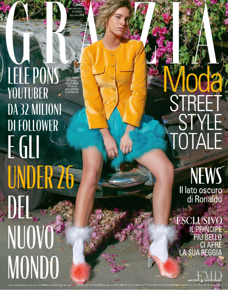 Lele Pons  featured on the Grazia Italy cover from January 2019