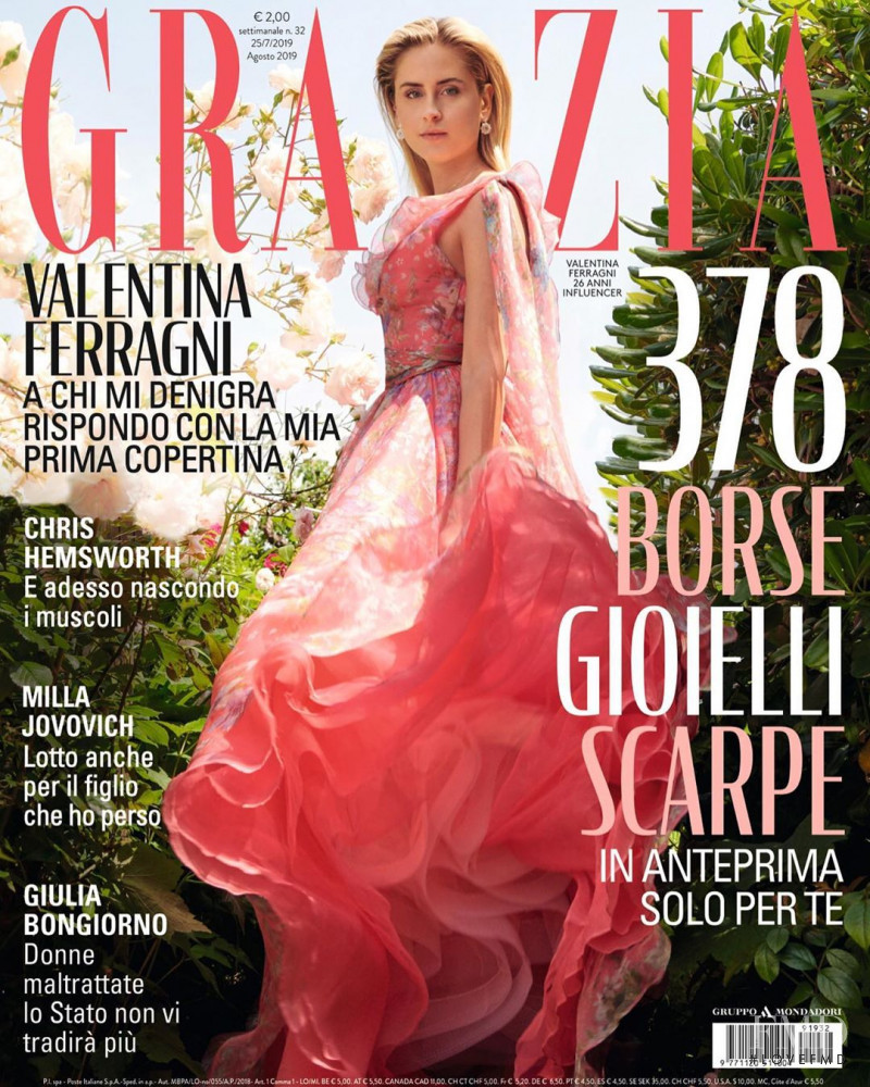 Valentina Ferragni featured on the Grazia Italy cover from July 2019