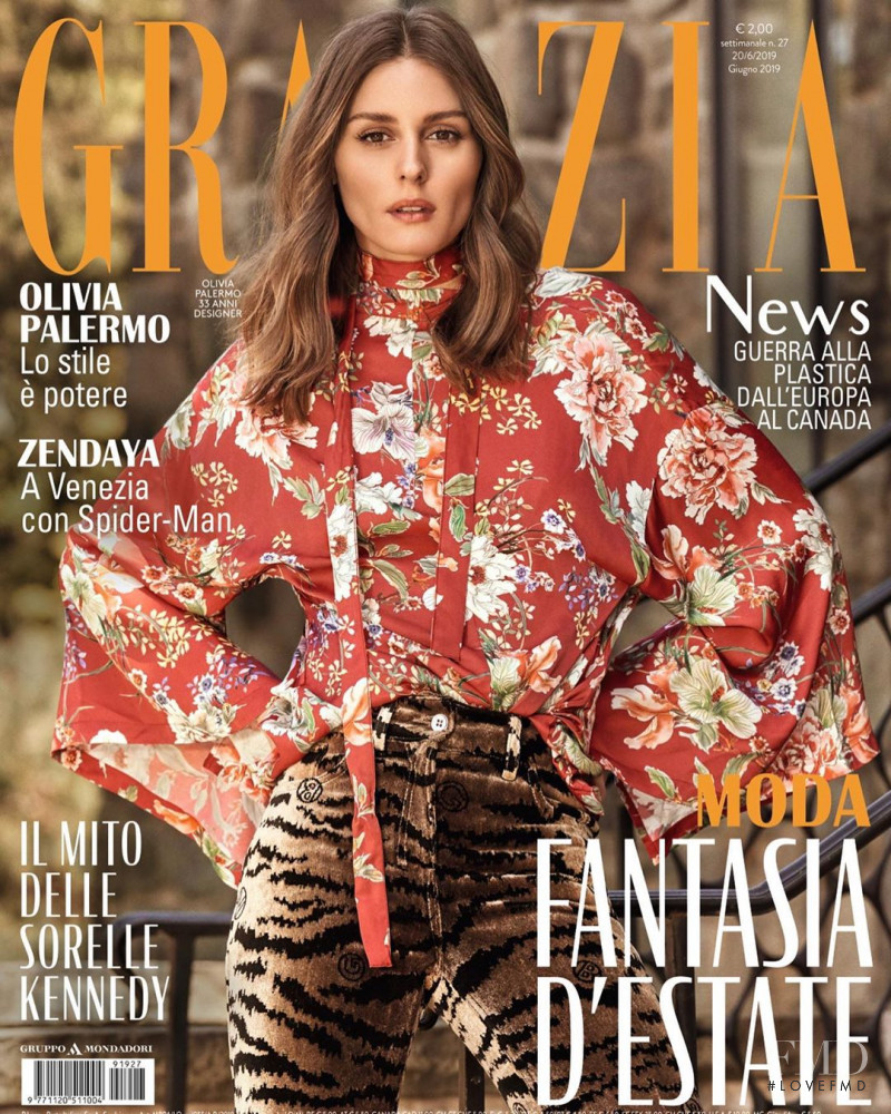 Olivia Palermo featured on the Grazia Italy cover from June 2019