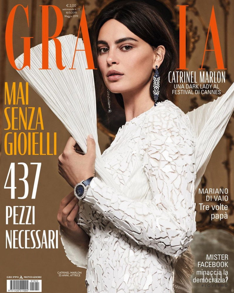 Catrinel Marlon featured on the Grazia Italy cover from May 2019