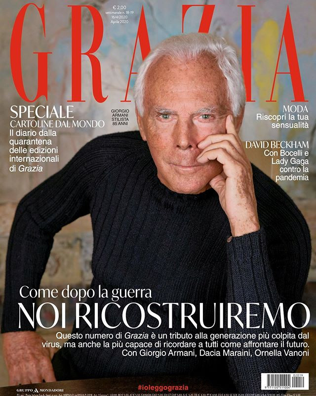  featured on the Grazia Italy cover from April 2020