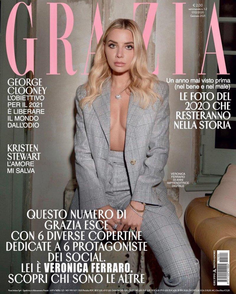  featured on the Grazia Italy cover from December 2020