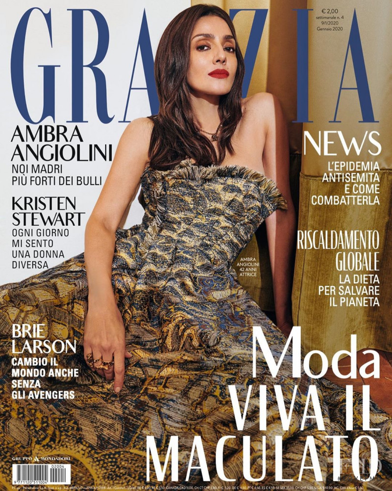 Ambra Angiolini featured on the Grazia Italy cover from January 2020