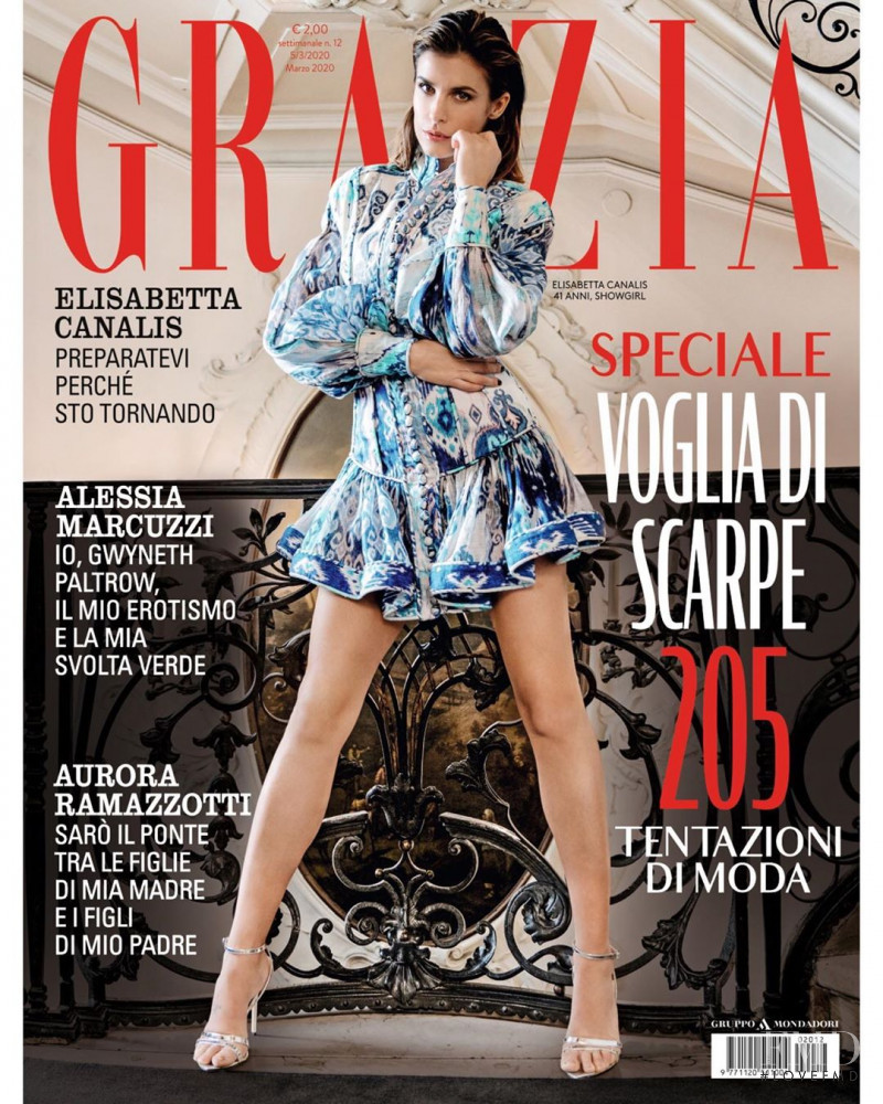 Elisabetta Canalis featured on the Grazia Italy cover from March 2020
