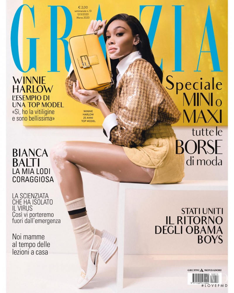 Winnie Chantelle Harlow featured on the Grazia Italy cover from March 2020