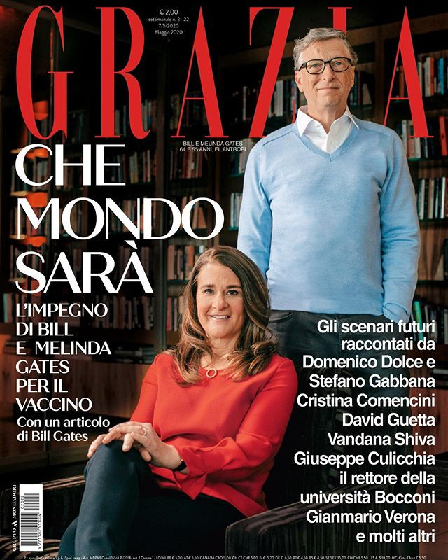  featured on the Grazia Italy cover from May 2020