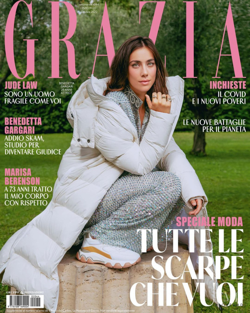 Benedetta Gargari featured on the Grazia Italy cover from October 2020