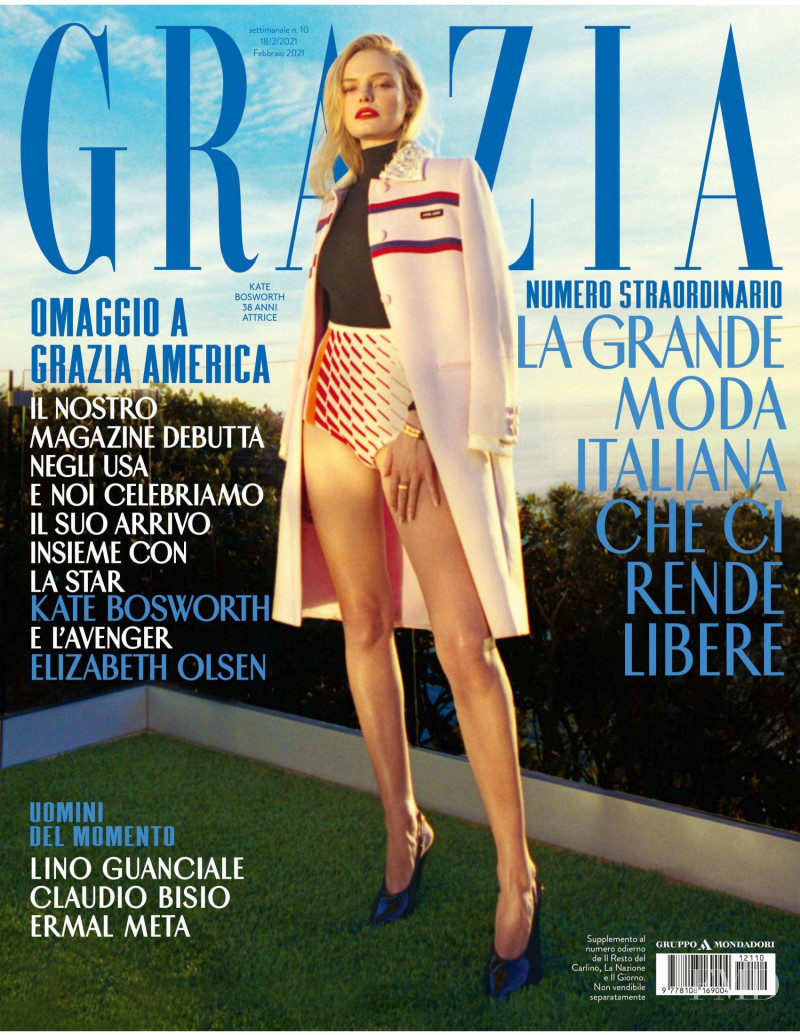 Kate Bosworth featured on the Grazia Italy cover from February 2021