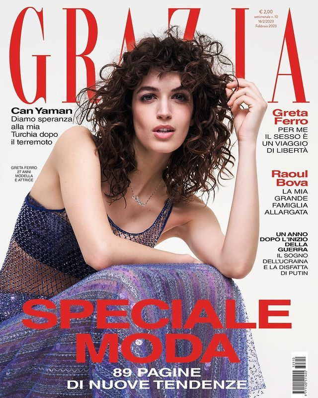  featured on the Grazia Italy cover from February 2023