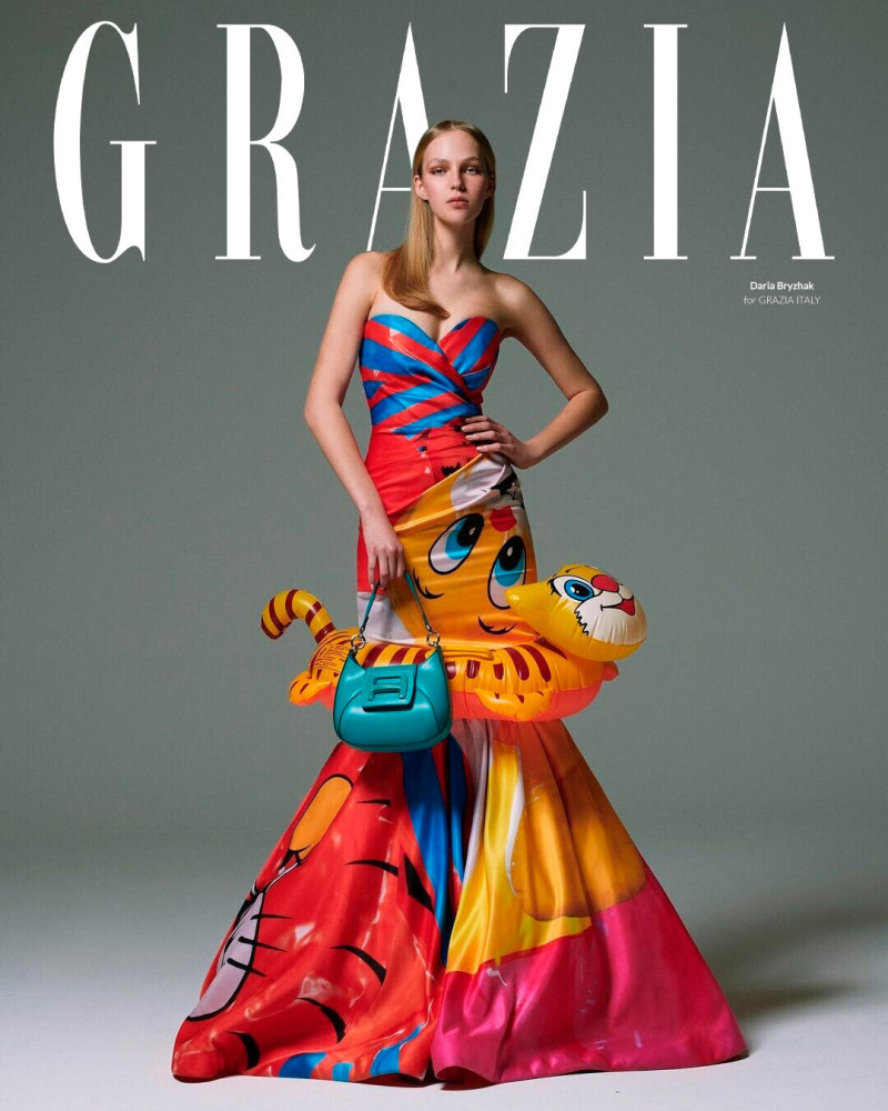 Daria Bryzhak featured on the Grazia Italy cover from March 2023