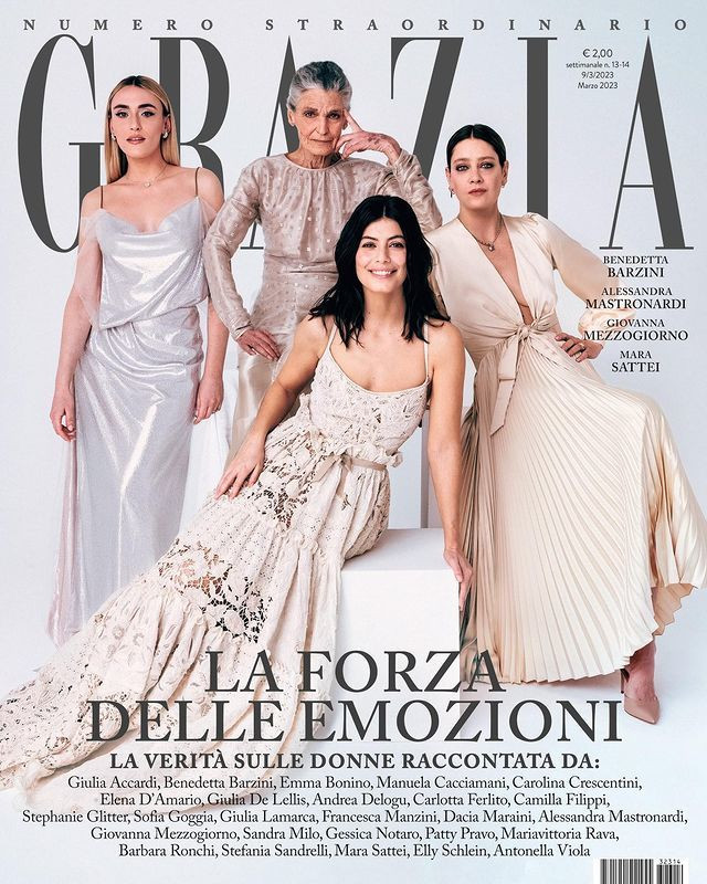  featured on the Grazia Italy cover from March 2023