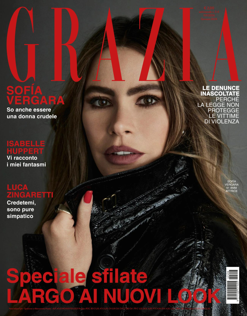 Sofia Vergara featured on the Grazia Italy cover from January 2024
