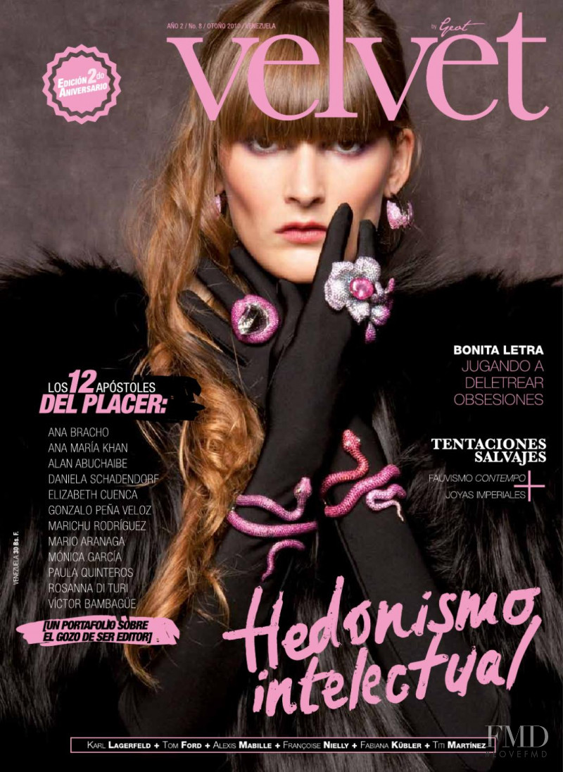 Marie Piovesan featured on the Velvet Venezuela cover from September 2010