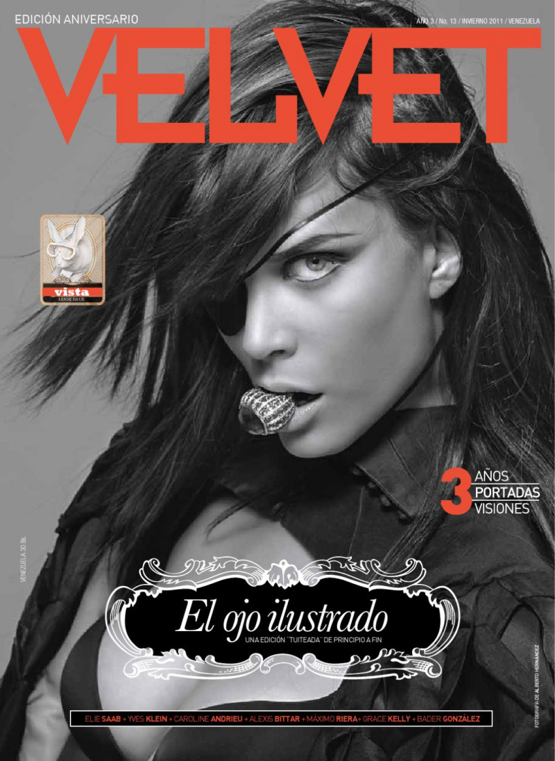 Andrea Vasquez featured on the Velvet Venezuela cover from November 2011