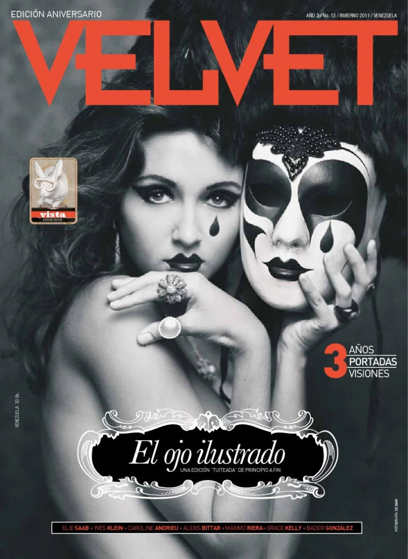 Rebeca Herrera featured on the Velvet Venezuela cover from November 2011