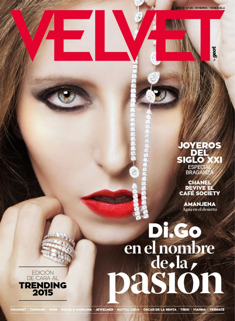 Valentina Gorbea featured on the Velvet Venezuela cover from December 2014