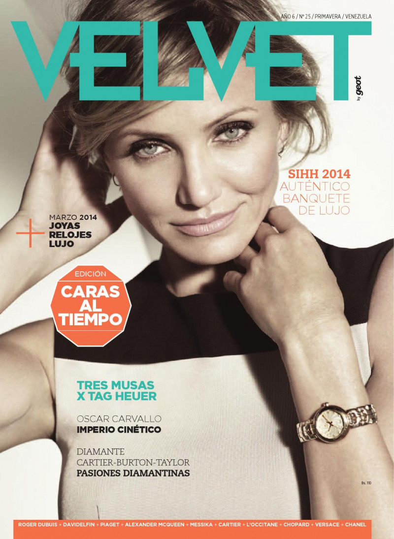 Cameron Diaz featured on the Velvet Venezuela cover from March 2014