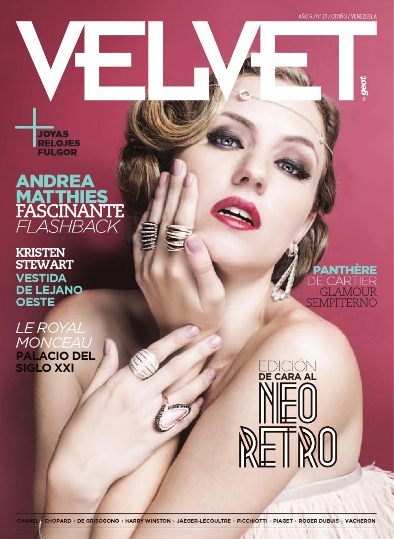Andrea Matthies featured on the Velvet Venezuela cover from September 2014