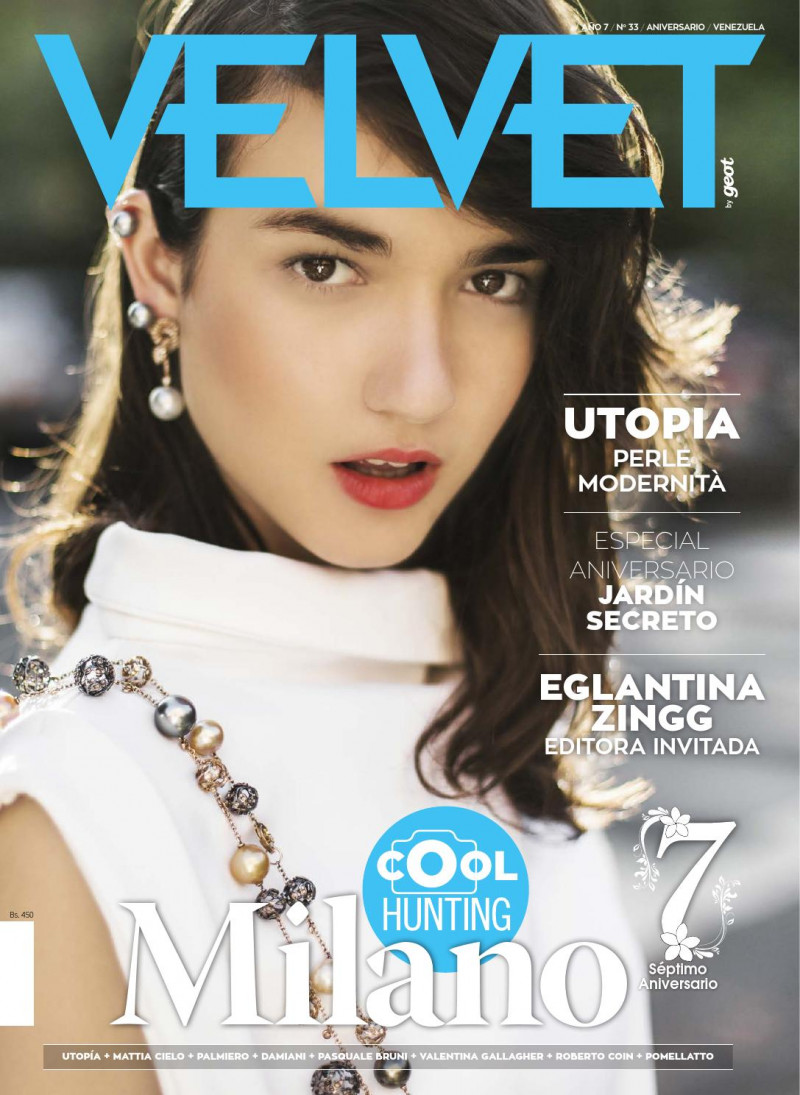 Stefany Basso featured on the Velvet Venezuela cover from November 2015