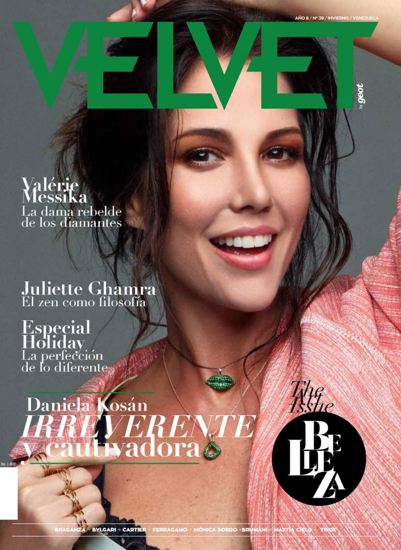 Daniela Kosan featured on the Velvet Venezuela cover from December 2016