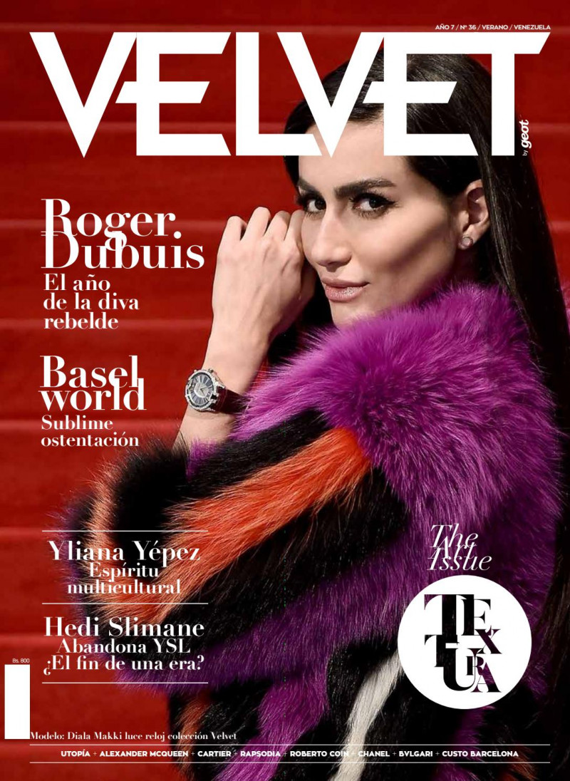 Diala Makki featured on the Velvet Venezuela cover from June 2016