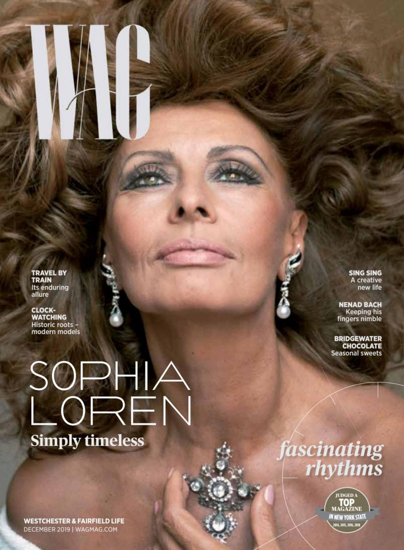 Sophia Loren featured on the WAG cover from December 2019