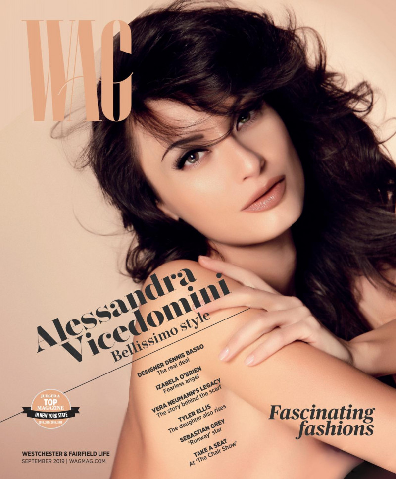 Alessandra Vicedomini featured on the WAG cover from September 2019