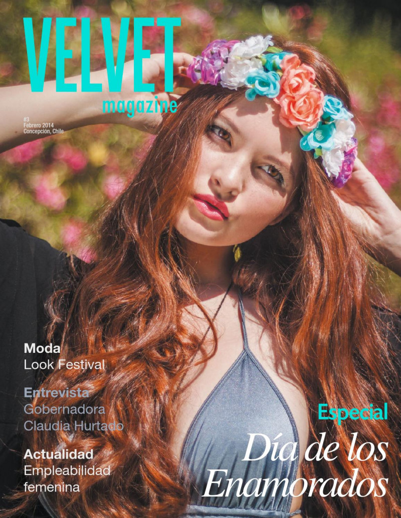 Catalina Hinrichsen featured on the Velvet Chile cover from February 2014