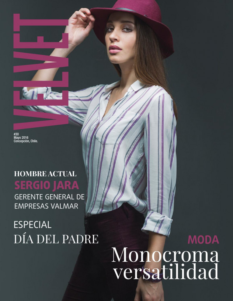 Camila Retamales featured on the Velvet Chile cover from May 2016