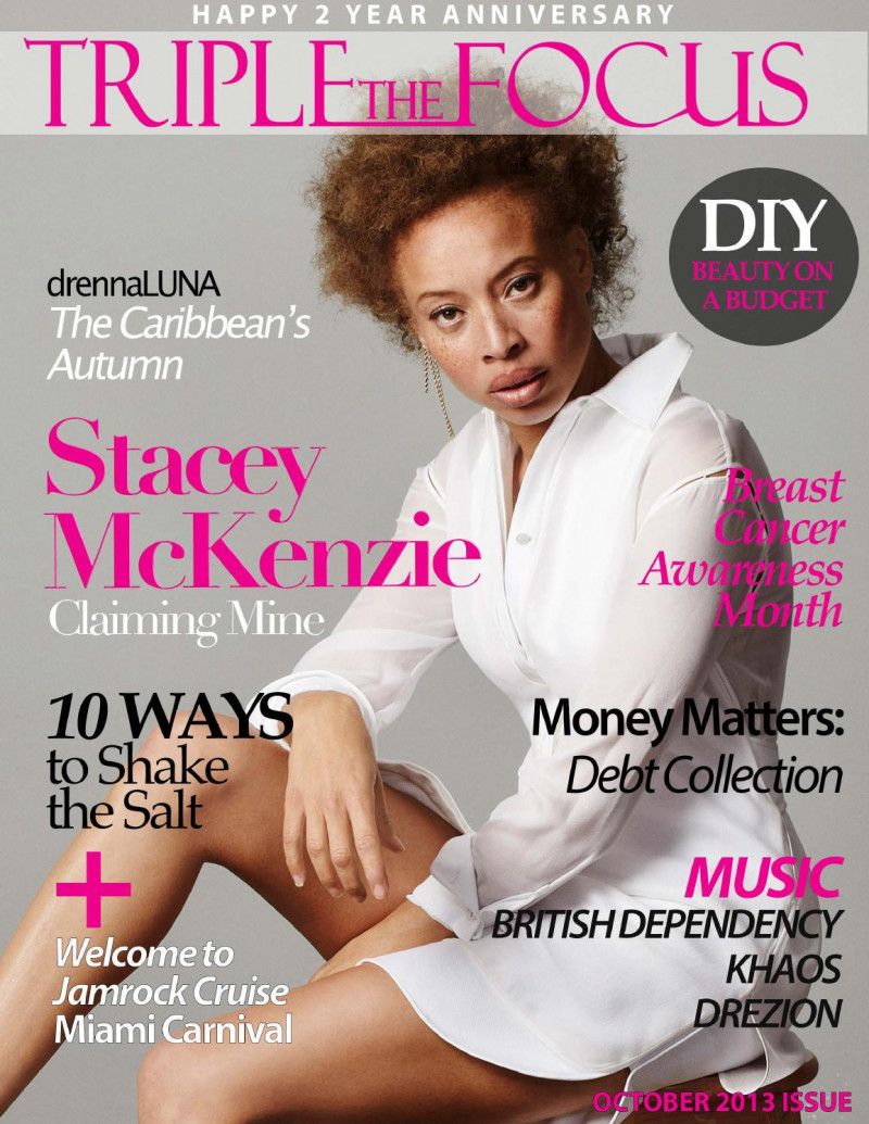 Stacey Mckenzie featured on the Triple the Focus cover from October 2013