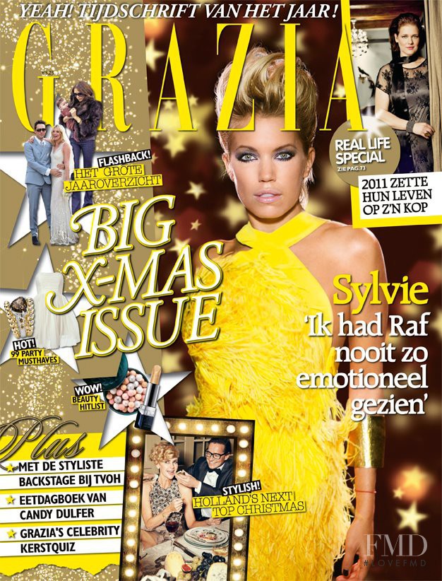 Sylvie van der Vaart featured on the Grazia Netherlands cover from December 2011