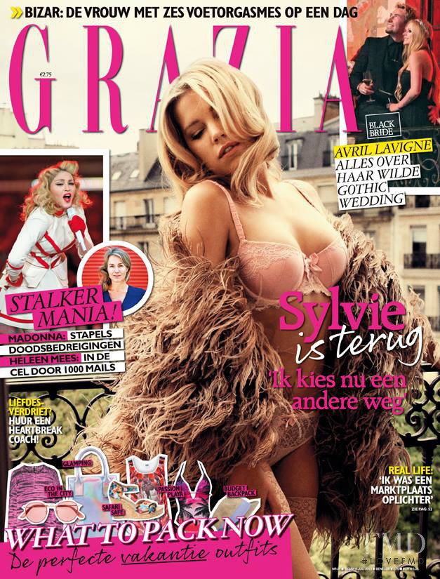 Sylvie van der Vaart featured on the Grazia Netherlands cover from July 2013