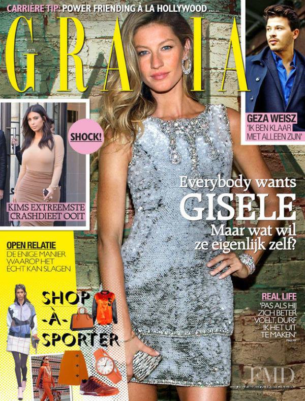 Gisele Bundchen featured on the Grazia Netherlands cover from October 2014