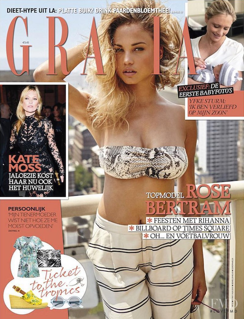 Stephanie Rose Bertram featured on the Grazia Netherlands cover from August 2015
