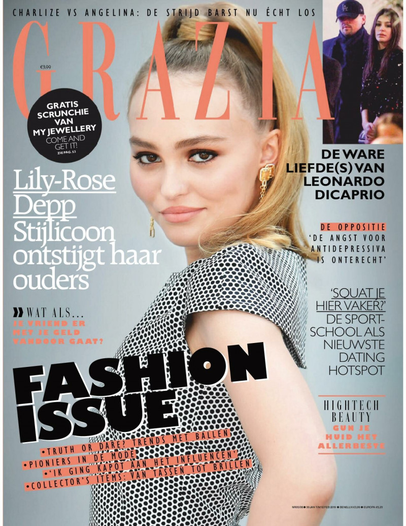  Lily-Rose Depp featured on the Grazia Netherlands cover from January 2019