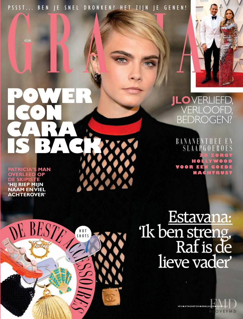 Cara Delevingne featured on the Grazia Netherlands cover from March 2019