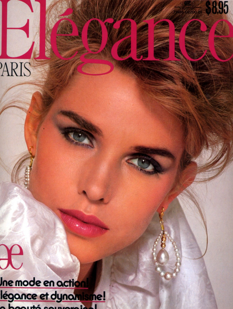 Anette Stai featured on the Elegance Paris cover from February 1983