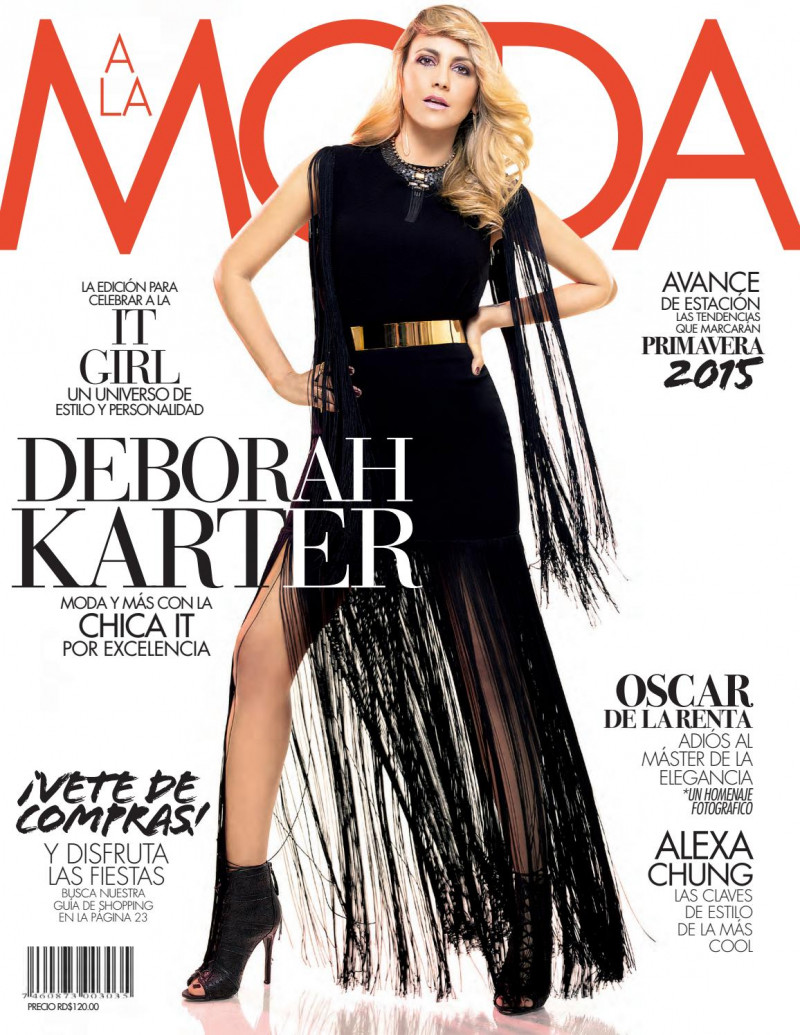 Deborah Karter featured on the A La Moda cover from December 2014