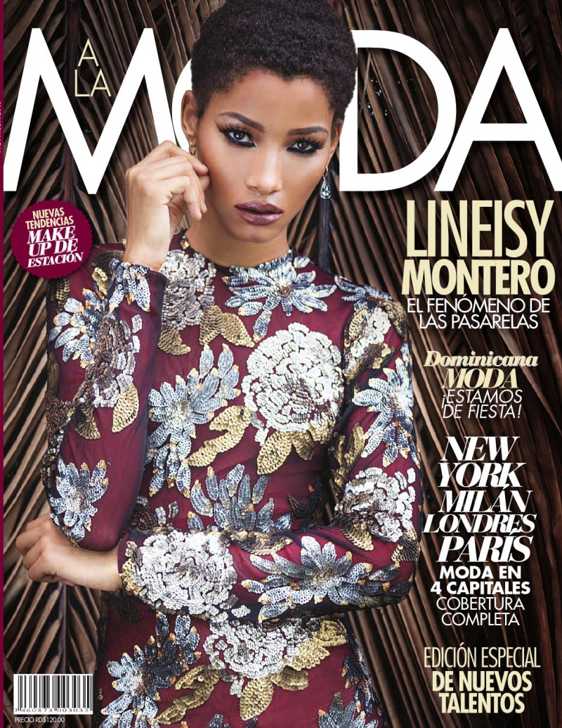 Lineisy Montero featured on the A La Moda cover from September 2015