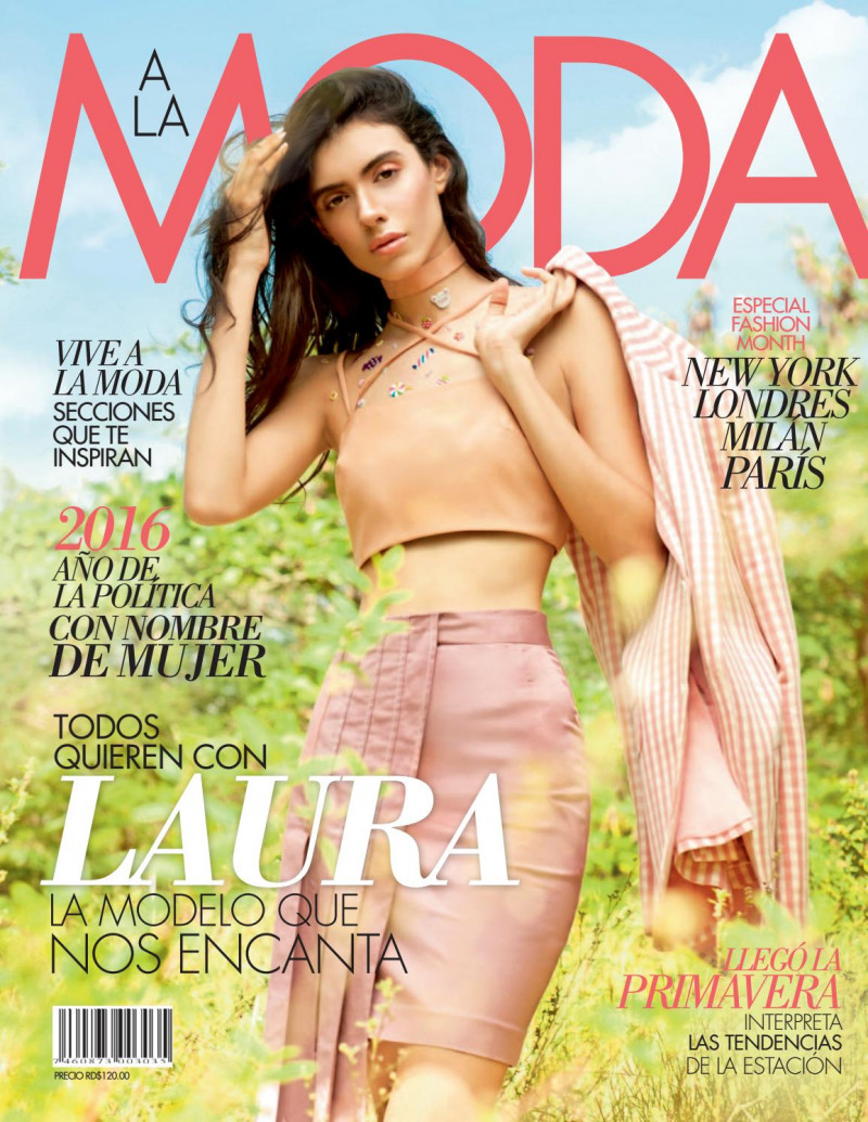 Laura Alcantara featured on the A La Moda cover from March 2016