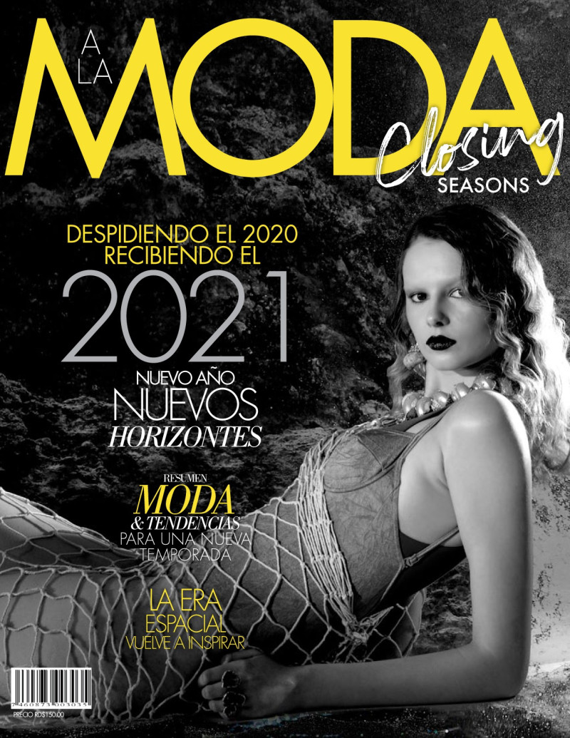 Marie Lebedeva featured on the A La Moda cover from January 2021