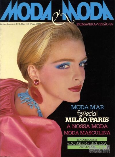 Simonetta Gianfelici featured on the Moda e Moda cover from September 1985