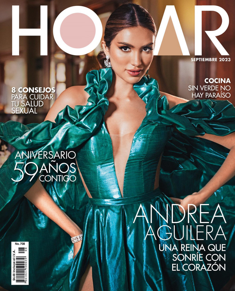 Andrea Aguilera featured on the Hogar cover from September 2023